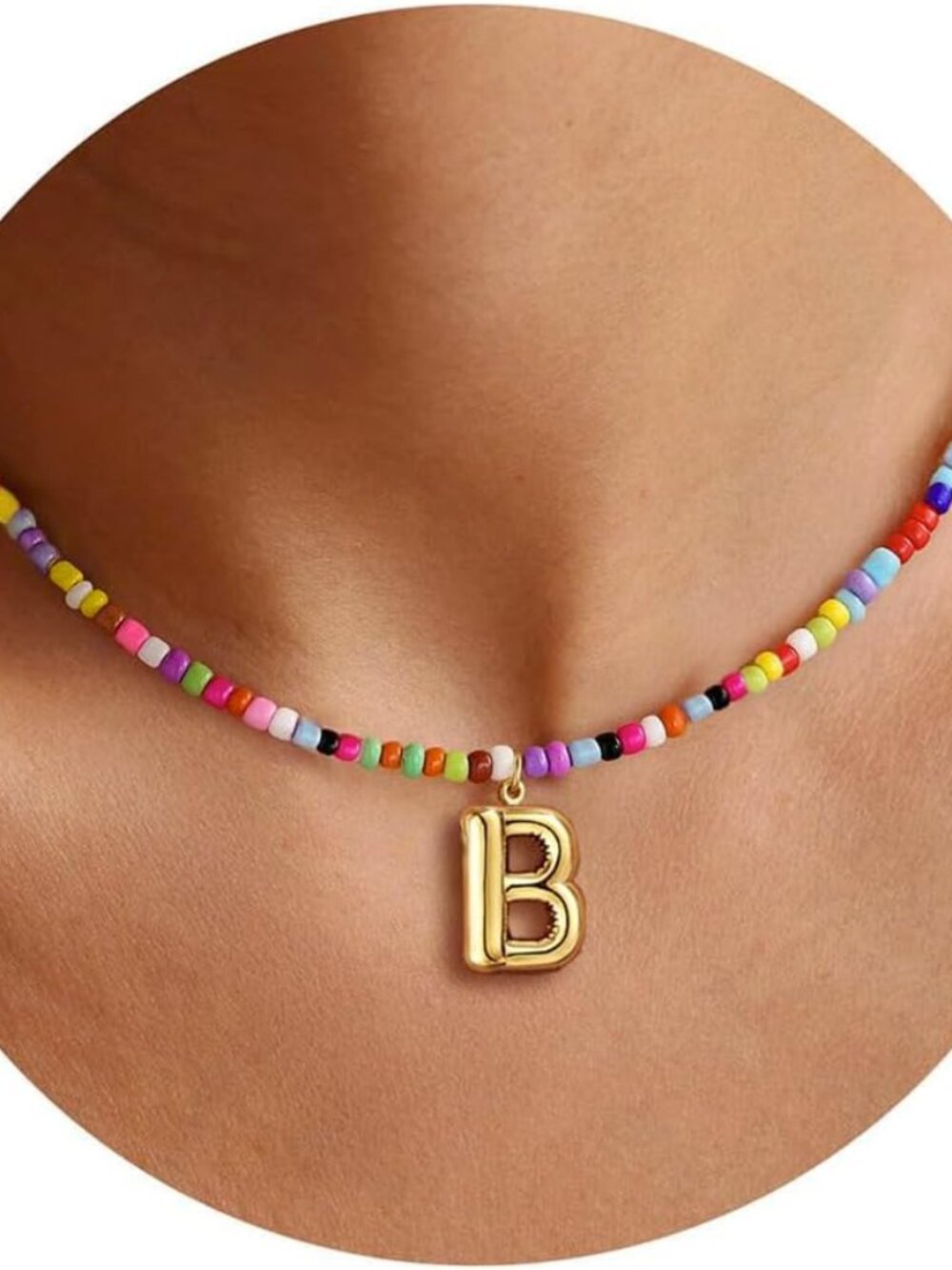 Colorful Initial Necklaces Graduation Gifts for Girls Kids Teens, 6-18 Year Old